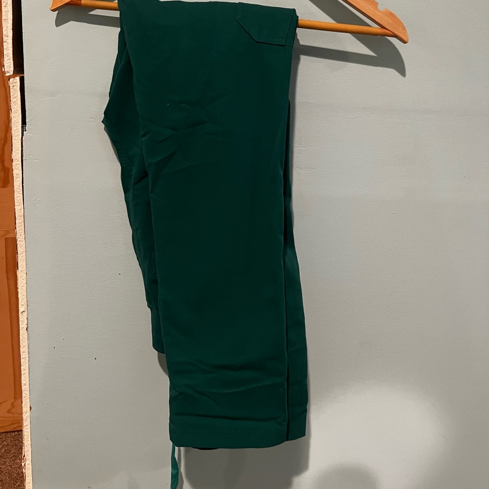Womens Figs Straight Leg Scrub Pants- Hunter Green